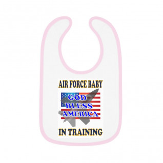 Air Force Baby Contrast Trim Jersey Bib for Boys and/or Girls