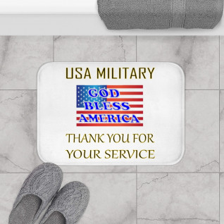 USA Military Thank You For Your Service - Bath Mat