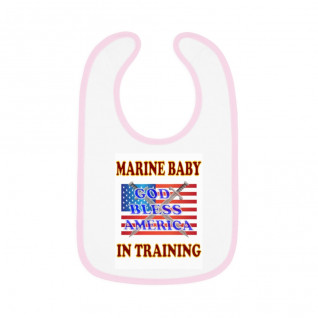 Marine Baby Contrast Trim Jersey Bib for Boys and/or Girls