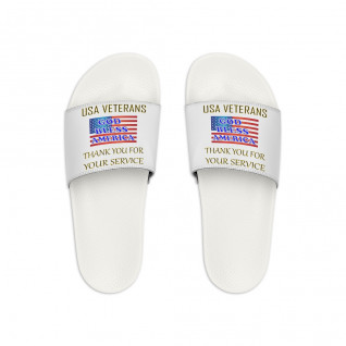 USA Veterans - Thank You for Your Service - Men's Slide Sandals