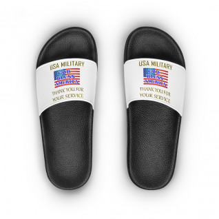 USA Military  - Thanks You For Your Service - Women's Slide Sandals