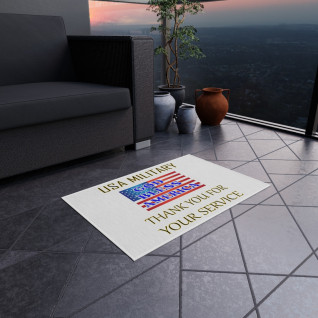 USA Military - Thank You for Your Service - Outdoor Rug