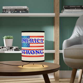 America Strong - Tripod Lamp with High-Res Printed Shade, US\CA plug