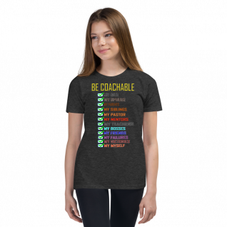 Be Coachable - Youth Short Sleeve T-Shirt - For Boys & For Girls