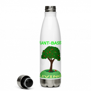 Plant-Based Living Stainless Steel Water Bottle