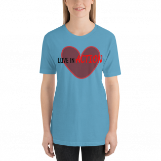 Love in Action with Heart Short-Sleeve T-Shirt - For Him or For Her