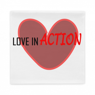 Love in Action with Heart Pillow Case