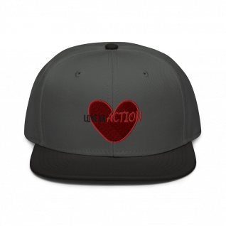 Love in Action with Heart Snapback Hat